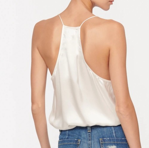 Cami NYC Women’s The Racer Charmeuse Camisole White Silk Lace Size M - Picture 2 of 7