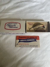 Vintage Wright McGill Miracle Minnow Mint In Box 470w-5 Papers Please Read Desc