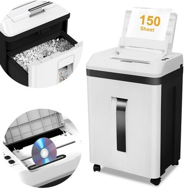 QUIETLEMON 150-Sheet Auto Feed Paper Shredder 20L Micro Cut P-5 For Office Home