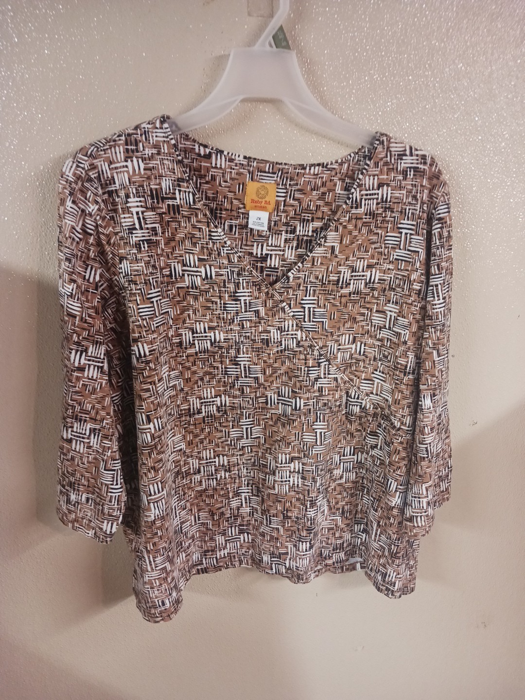 Ruby Rd 2X 3/4 Sleeve Pullover Top Multicolored - image 6