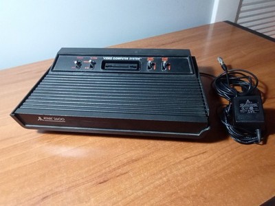 Atari 2600 Darth Vader Black Game Console + Hookups Bundle *TESTED*