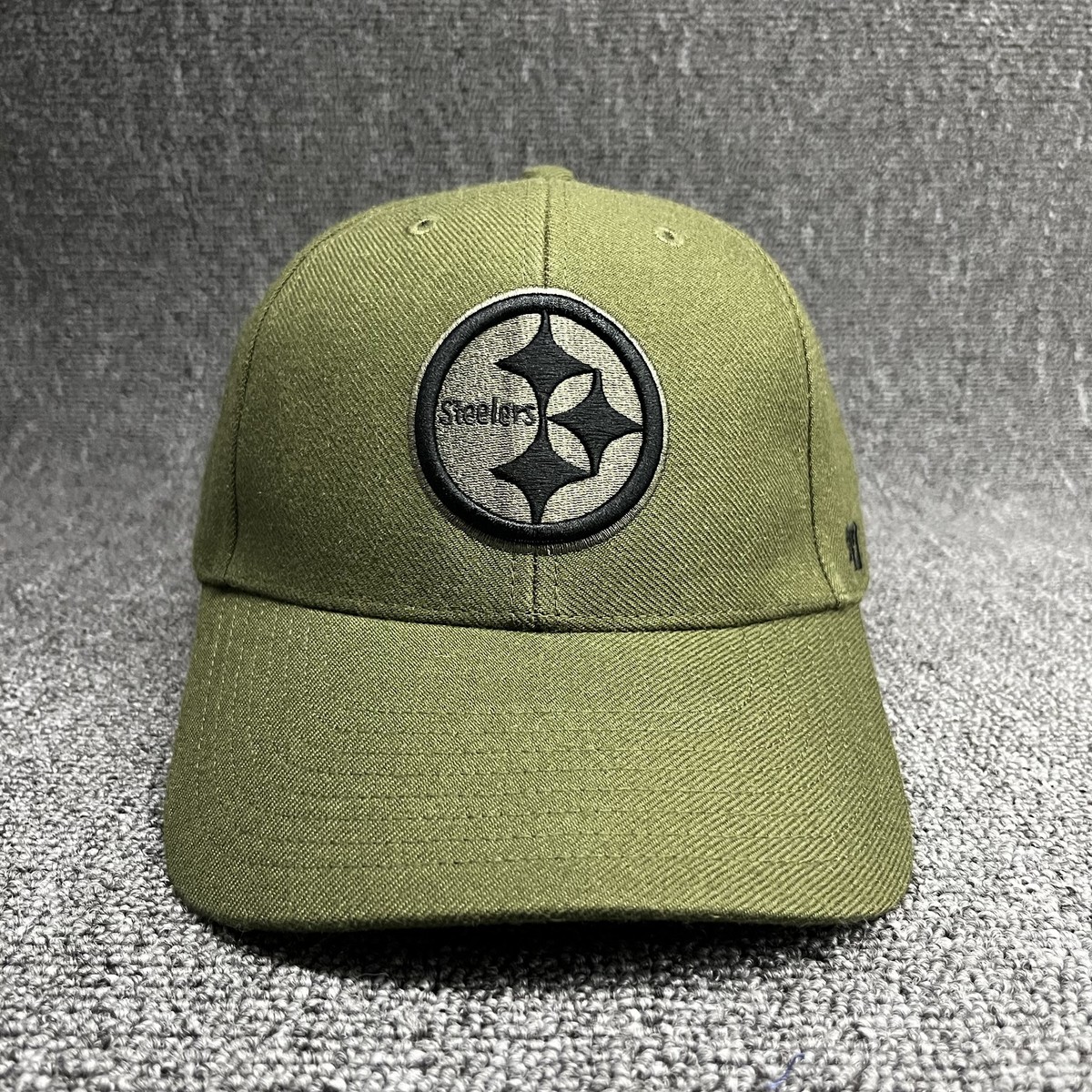 New '47 Brand Pittsburgh Steelers Olive Green Camo Underbrim Adjustable Hat