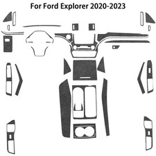 39pcs Black Suede Leather Kits Full Interior Trim Cover For Ford Explorer 20-23 39pcs Black Suede Leather Kits Full Interior Trim Cover For Ford Explorer 20-23