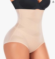 Werkiss Womens beige Shapewear High Waisted Control Knickers Size L