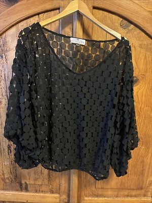 Muche et Muchette Women's Gorgeous Black Cut Out Top One Size