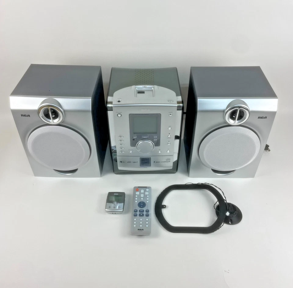 RCA RS2056 5-CD/MP3/Tuner/AUX Stereo System w/ Remote & MP3 Player ~ Very Good - Image 2 of 4