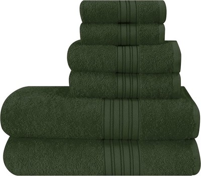 Cotton Towel Set Black ?C Bath Towels Hand Towels & Washcloths  Soft & Quick Dry