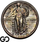 1924 Standing Liberty Quarter, Better Date, Choice AU++, Subtle Rainbow Color