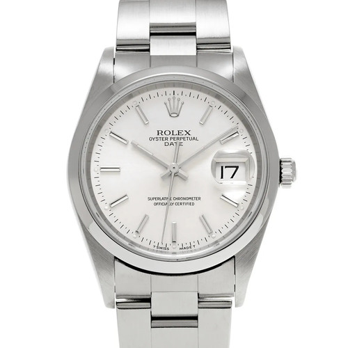 Rolex Oyster Perpetual Date 15200 34mm Stainless Steel Silver ...