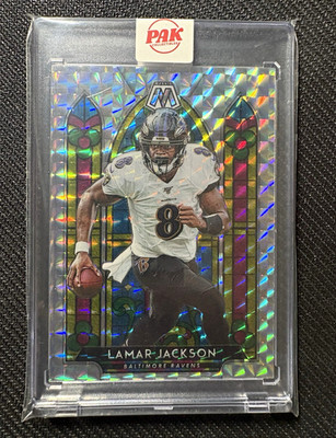 2020 Panini Mosaic Football - Stained Glass Prizm Lamar Jackson #SG3 Ravens