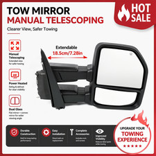 Right Side Towing Mirrors For 2015-2018 Ford F150 Power Heated Turn Signal Black