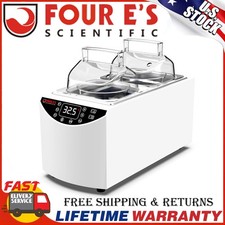 Lab Water Bath 5L, Digital Thermostatic Water Bath Heater 2 Stainless Chambers