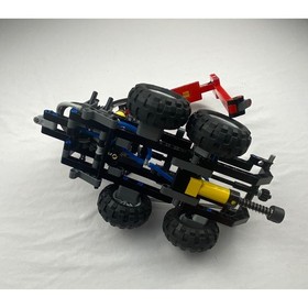 Vintage LEGO Technic Pneumatic Crane Truck Chassis Red Black Yellow 8460 8431