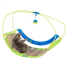Cat Toy Rocking Mat Scratching Area Hanging Toy Roller Ball Kitten Play Set