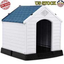 Medium Dog House Waterproof Elevated Floor Easy Assembly Indoor Outdoor Kennel
