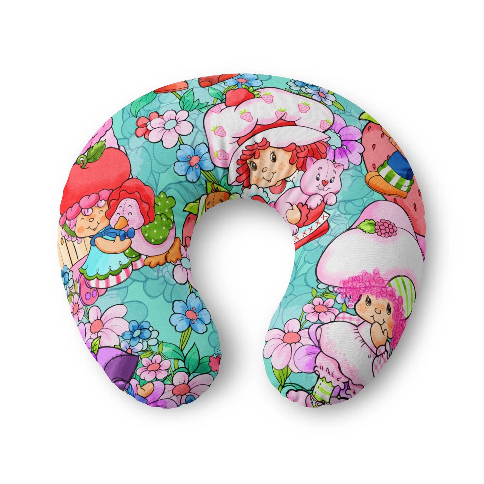 Strawberry Shortcake Pattern Nursing Pillow Cover | Floral Retro Kids Print
Opens in a new window or