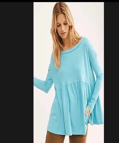 Free People Forever Your Girl Babydoll Tee Size S