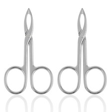 Tijeras para cejas, mango de pinza, depilador, punta recta, tijeras para cejas