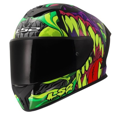 LS2 FF820 Rapid III Lycant Purple Green Gr. S Motorradhelm Integralhelm