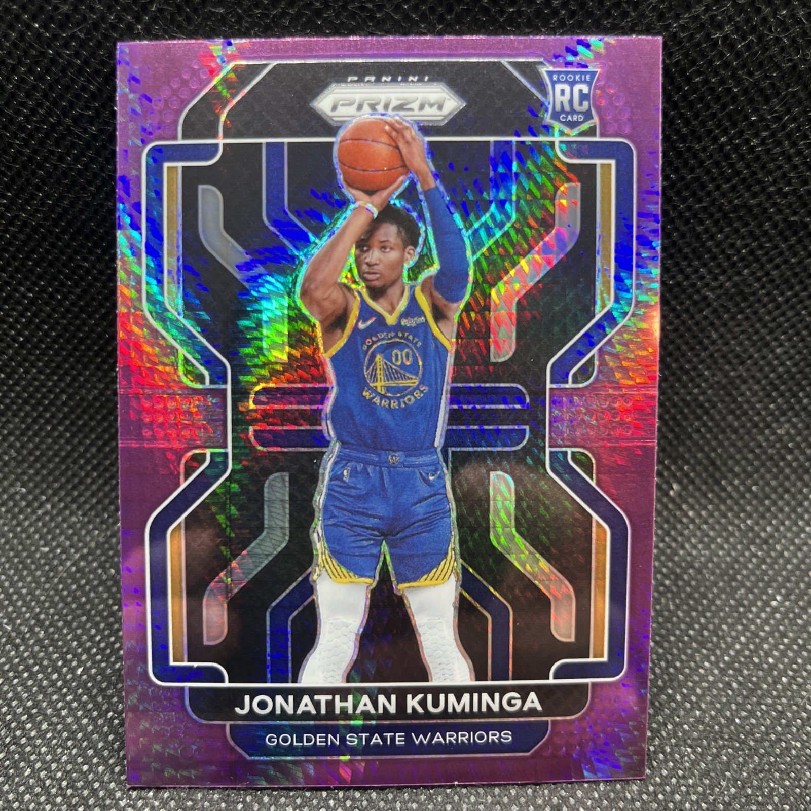 2021 Panini Prizm Jonathan Kuminga #307 Hyper Purple Rookie Warriors RC