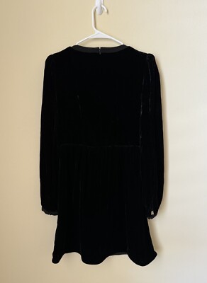 h&m black jersey dress Camille Velvet Black Bows Dress in Black – SALONI
