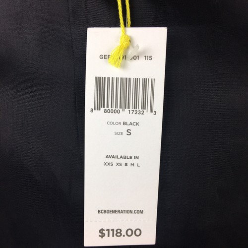 BCBGeneration Double Breasted Long Vest Black Womens Small NWT MSRP $118 - Picture 11 of 12