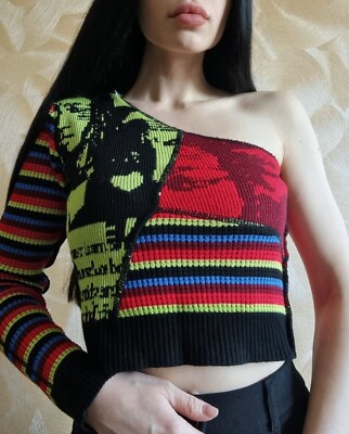 Urban Outfitters Patchwork Y2K Long Sleeve Avant Garde Size M