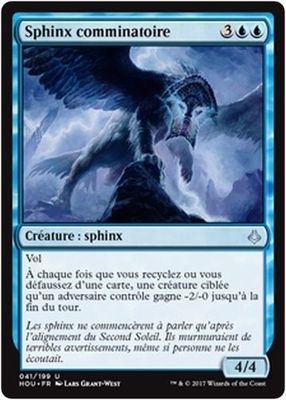 MTG Magic HOU - (x4) Ominous Sphinx/Sphinx comminatoire, French/VF
