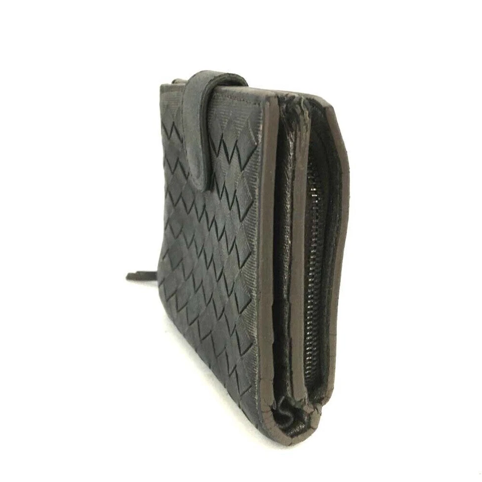 Cartera de cuero plateada Bottega Veneta Foto 3 de 4