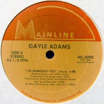Gayle Adams - I'm Warning You (12'') (Very Good Plus (VG+))