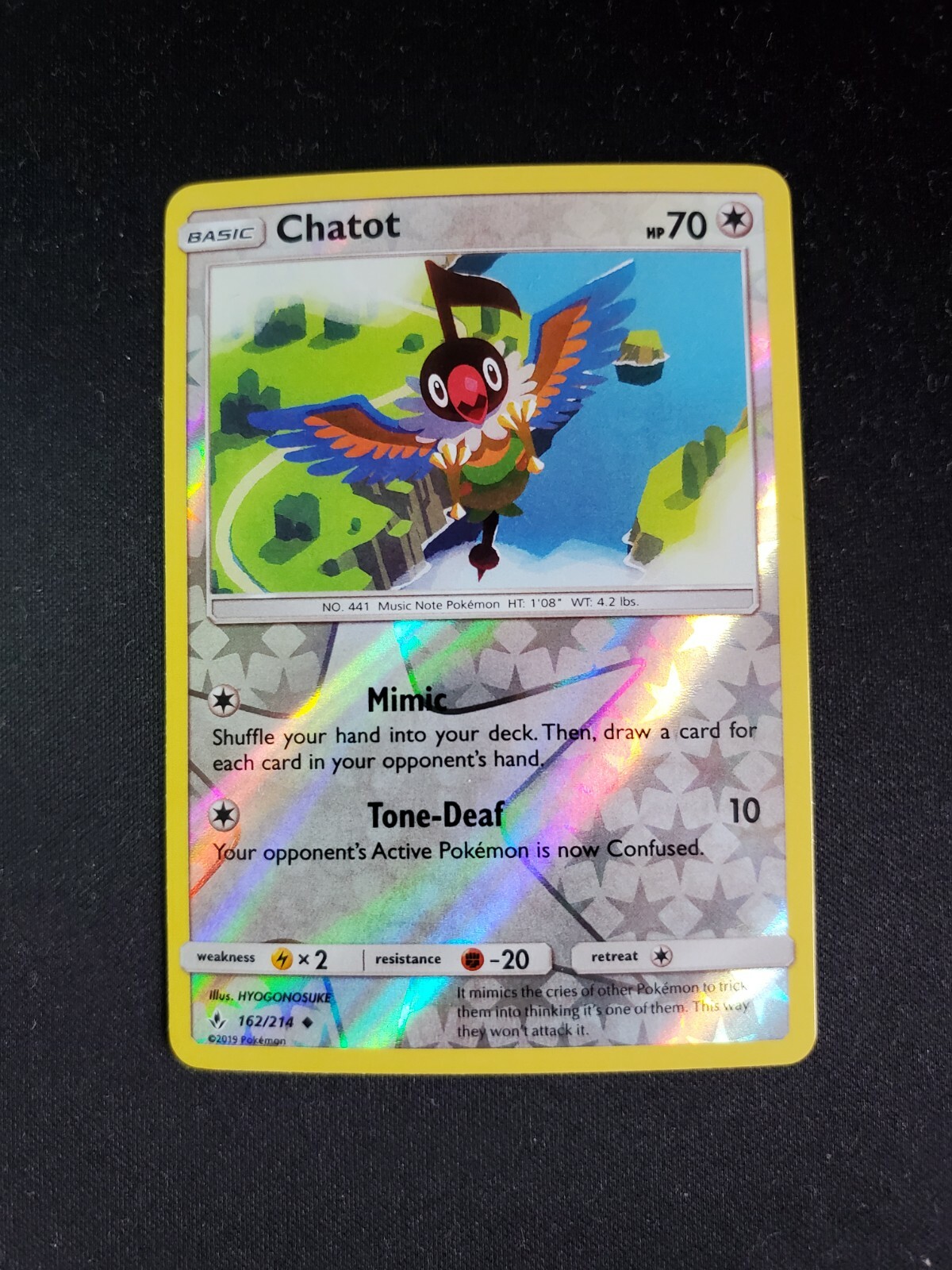 Chatot - Pokémon Unbroken Bonds Reverse Holo #162/214 - NM/MINT - FREE SHIPPING