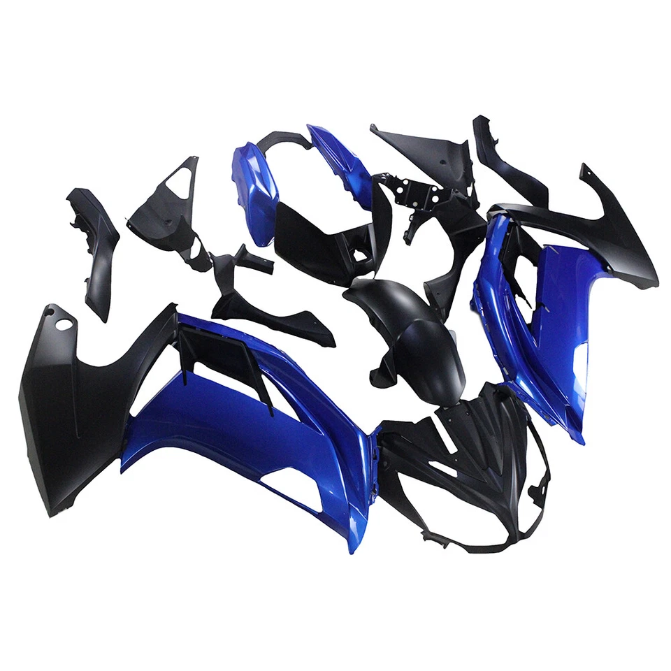 Kit de carenados azul negro para carrocería de plástico Kawasaki Ninja 650 ER-6F 2012-2016 Foto 2 de 4