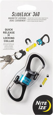 NITE IZE MSBC-03-R7 Blue Slide Lock 360 Magnetic Locking Dual Carabiner  NEW