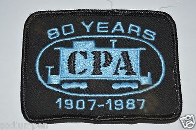 WOW Vintage CPA Caboose Train Rail Road Patch 1907 - 1987 Jacket Patch Rare