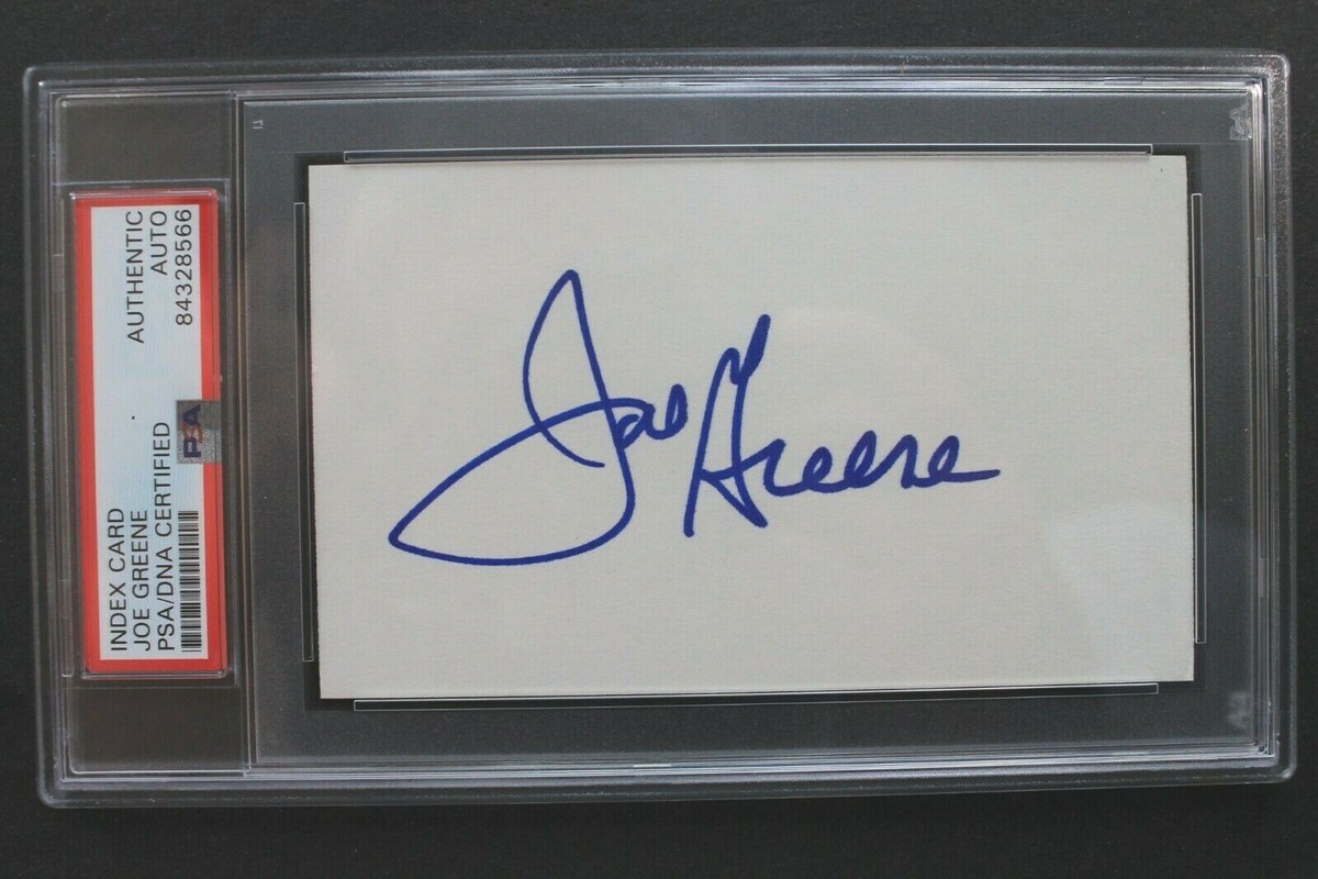 Joe Greene UNT Pittsburgh Steelers HOF Autographed 3x5 Index Card