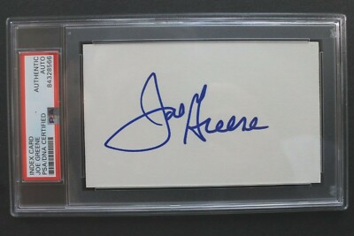 Joe Greene UNT Pittsburgh Steelers HOF Autographed 3x5 Index Card