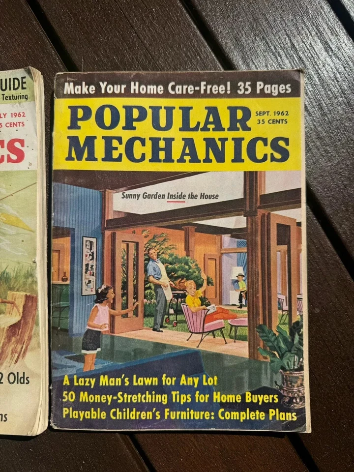 Vintage Popular Mechanics Car Magazines 1962 Motor Book Scuba Lawn Man Vehicle - Image 3 of 4