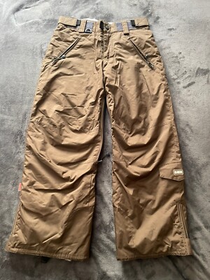 E408 Serene Girls Brown Snowboarding Skiing Pants Size Med