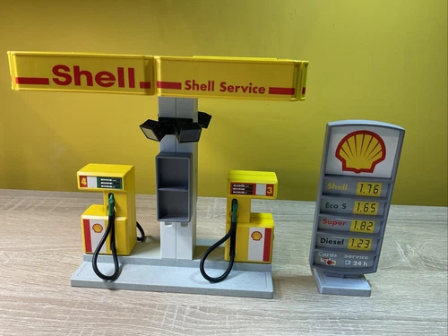 Playmobil 3014 Shell Gas Station Vintage 1998, Preowned