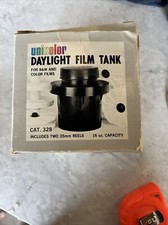 Unicolor Daylight Film Tank B W and Color Films Two 35mm Reels 16 oz Capacity