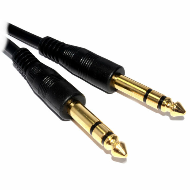 2m 6.35mm 1/4" TRS Balanced Jack Plug to 6.35mm Jack Plug Stereo Audio Cable