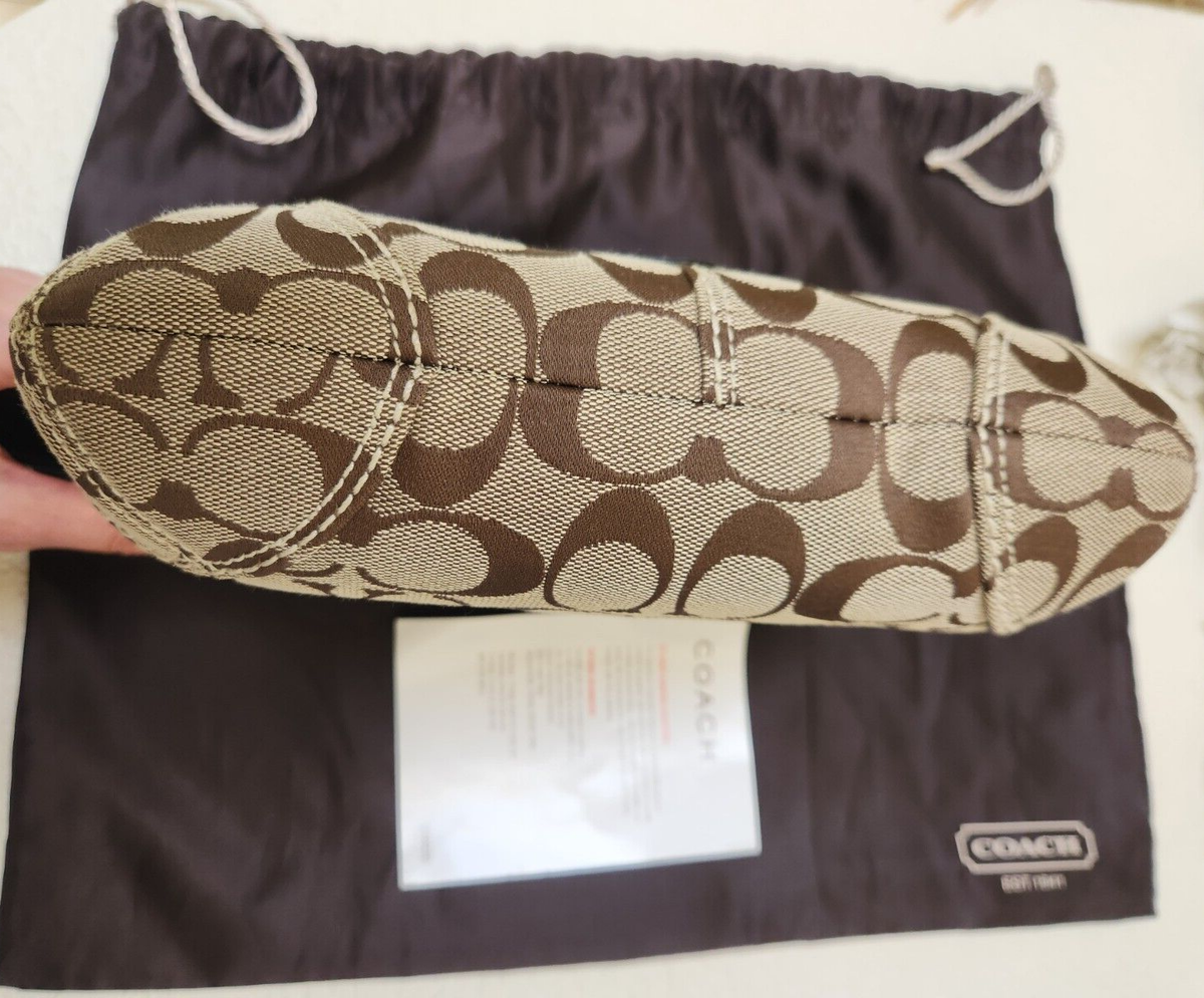 COACH Purse 11441 Khaki Monogram Bleecker Shoulder Bag COACH Purse 11441 Khaki Monogram Bleecker Shoulder Bag