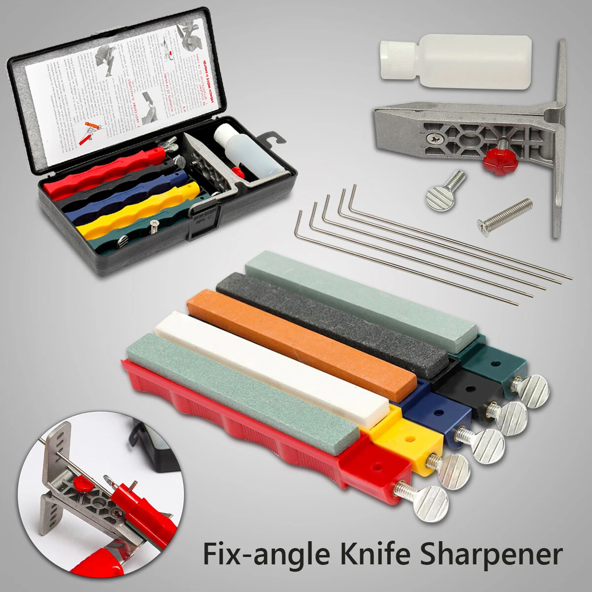 Fix-Angle Knife Sharpener Professional Kitchen Sharpening System + 5 Whetstone
Opens in a new window