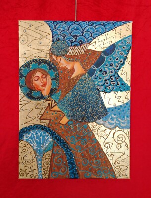 Tableau peinture acrylique sur toile Le miroir de l'âme