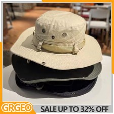 Sun Hat Bucket Cargo Safari Bush Boonie Summer Fishing Hat for Men Women UPF 50+