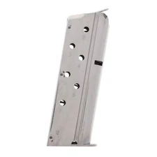 Mec-Gar fits 1911 Officer in .40 S&W 7-Rd Nickel Magazine MGCGOV40CN