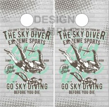 Sky Diving Cornhole Wrap Bag Toss Skin Decal Sticker