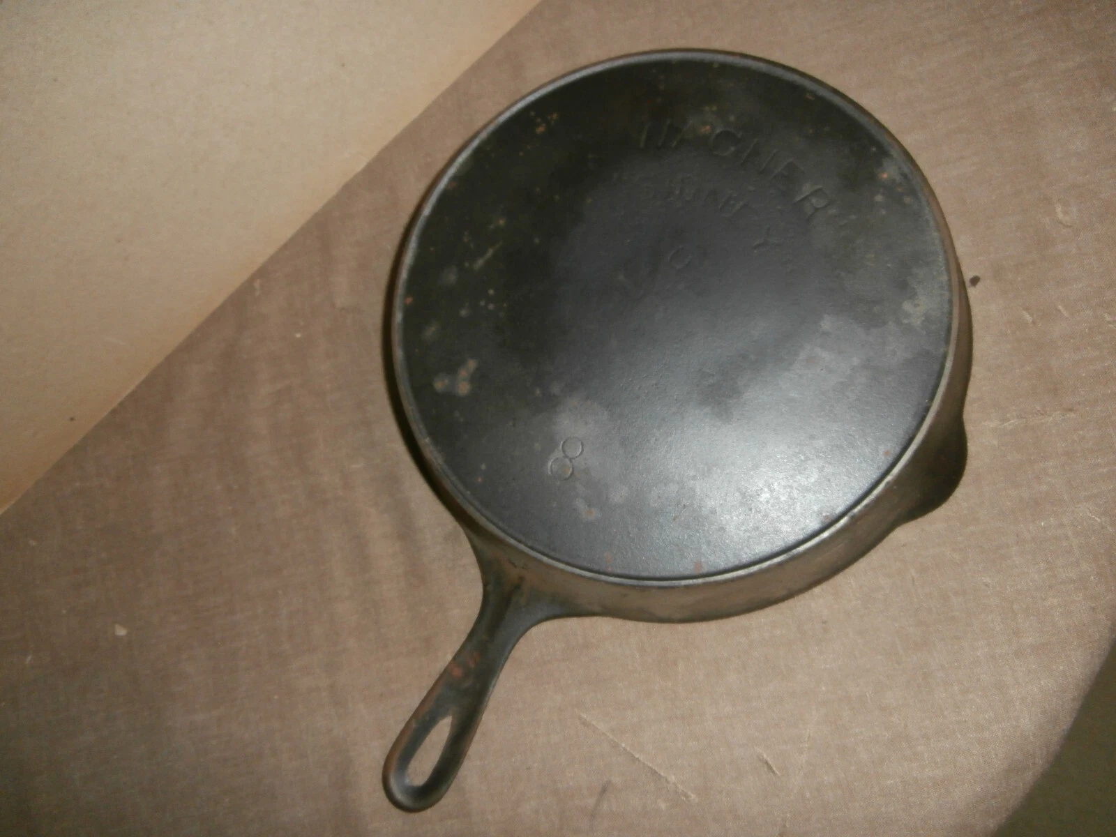 Vintage No 8 Wagner Sidney 0 Cast Iron Fry Pan Skillet #8