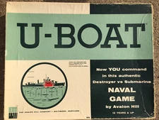 U-Boat Board Game Avalon Hill - 1961, used