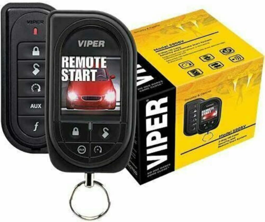 セキュリティ VIPER Model 5904V Viper 5906V 2-Way 1-Mile Color Remote Start Keyless Entry Security